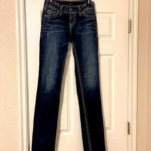 Silver Suki Straight Jeans W27/L36